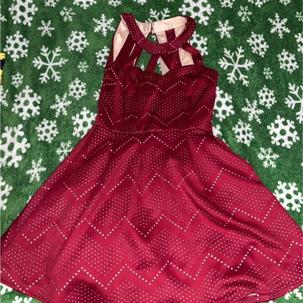 Elegant Burgundy Dress